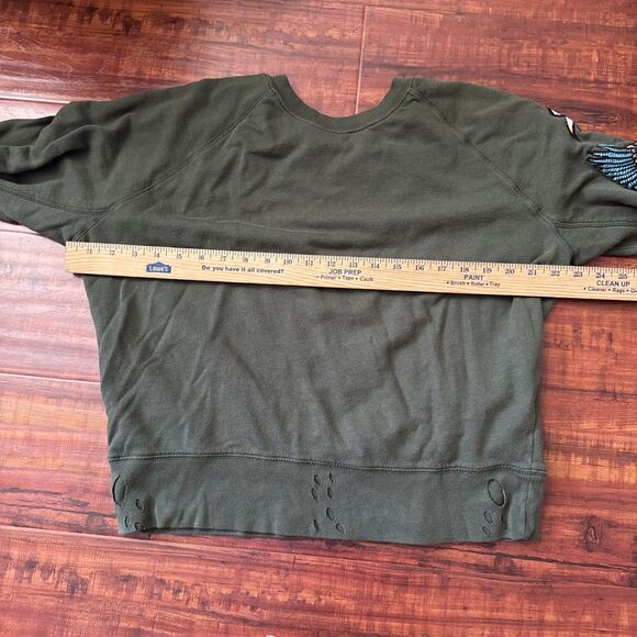 Zadig Voltaire Paris Womens Sweatshirt Top Large Embroidered Skeleton Distressed - Picture 13 of 16